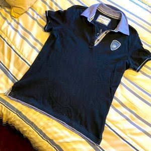Pikeur polo equestrian shirt.  EU42 (Medium). Navy.